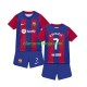 Camisola FC Barcelona Ousmane Dembele 7 Criança Equipamento Primeiro 2023-2024 Manga Curta